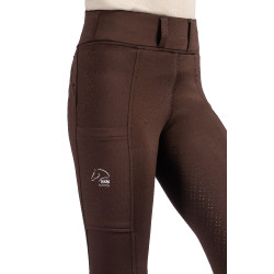 Legging Lana II stijl full seat 1/1 in siliconen HKM Donkerbruin