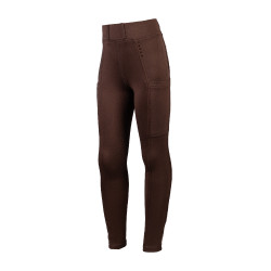 Legging Lana II stijl full seat 1/1 in siliconen HKM Donkerbruin