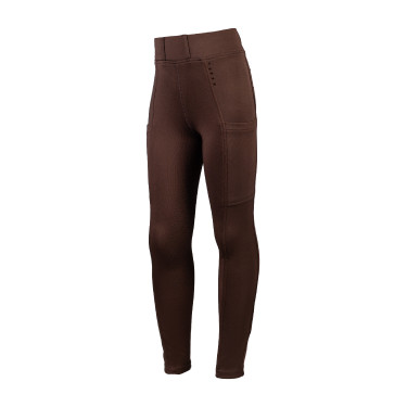 Legging Lana II stijl full seat 1/1 in siliconen HKM Donkerbruin
