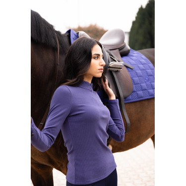 Polo met lange mouwen Arezzo Soft Lauria Garrelli Indigo Blauw