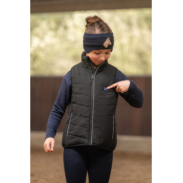 Verwarmd kinderbodywarmer Cuddle Style HKM Zwart