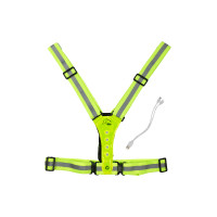 LED-lichtgevend vest HKM Fluogeel