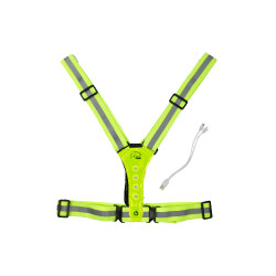 LED-lichtgevend vest HKM Fluogeel