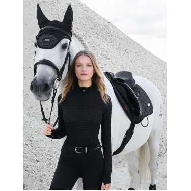 LeMieux Aspen zipcoltrui Houndstooth-motief LeMieux Aspen zipcoltrui Houndstooth-motief