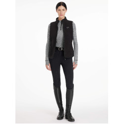 Mouwloos fleecevest met visgraatmotief LeMieux Aspen Chevronpatroon Mouwloos fleecevest met visgraatmotief LeMieux Aspen Chevronpatroon