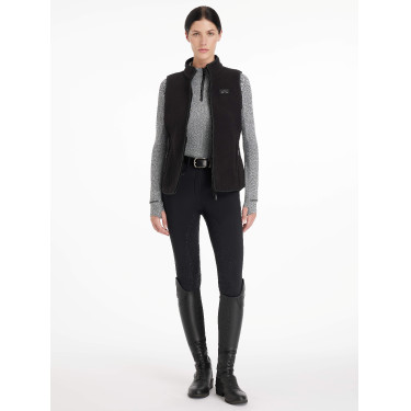 Mouwloos fleecevest met visgraatmotief LeMieux Aspen Chevronpatroon Mouwloos fleecevest met visgraatmotief LeMieux Aspen Chevronpatroon