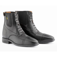 Daslö Gold leren jodhpurs met elastische veters Zwart