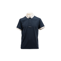 Wedstrijdpolo Flags & Cup korte mouw heren San Remo Marine Marineblauw