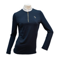 Wedstrijdpolo Flags & Cup Andria dames met lange mouwen Marine Marineblauw Wedstrijdpolo Flags & Cup Andria dames met lange mouwen Marine Marineblauw