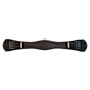 Korte leren singel van Tattini Bruin