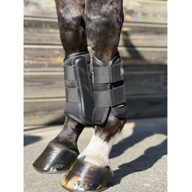 Mesh- en neopreen-peesbeschermers T de T Zwart