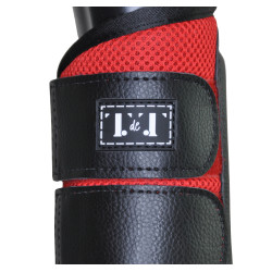 Mesh- en neopreen-peesbeschermers T de T Rood