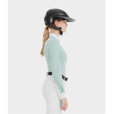Dameslange mouwen shirt Horse Pilot Aerolight Watergroen Blauw