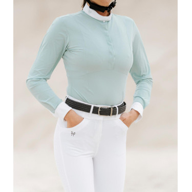 Dameslange mouwen shirt Horse Pilot Aerolight Watergroen Blauw