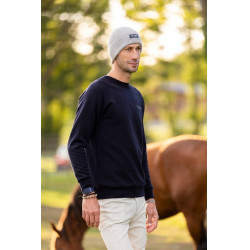 Paardrijmuts van wol van Horse Pilot Grijs wind