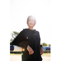 Dames paardrijhoodie Horse Pilot Zwart