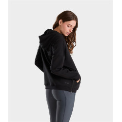 Dames paardrijhoodie Horse Pilot Zwart