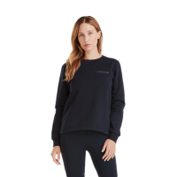 Dames Merino-wollen Horse Pilot paardrijsweater Donkere nacht Zwart