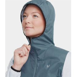 Korte paardrijregenjas Horse Pilot Raintech voor dames Wolkenblauw