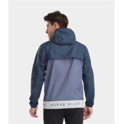 Korte regenjas voor heren Raintech Horse Pilot paardrijden Marine Marineblauw Korte regenjas voor heren Raintech Horse Pilot paardrijden Marine Marineblauw