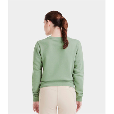 Dames paardrijsweater Horse Pilot Team Shirt Glad groen