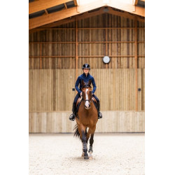 Thermisch paardrij-T-shirt Horse Pilot voor dames Marine Marineblauw