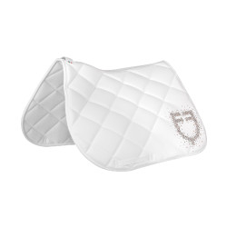 Springmat met strasslogo Equestro Wit Springmat met strasslogo Equestro Wit