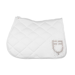 Springmat met strasslogo Equestro Wit Springmat met strasslogo Equestro Wit