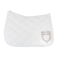 Dressuurpad Equestro logo in strass Wit