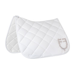 Dressuurpad Equestro logo in strass Wit
