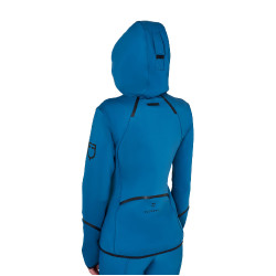 Dames sweatshirt van jersey met ritssluiting Equestro Blauw koraal