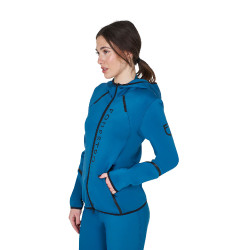 Dames sweatshirt van jersey met ritssluiting Equestro Blauw koraal