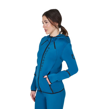 Dames sweatshirt van jersey met ritssluiting Equestro Blauw koraal