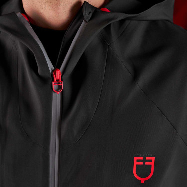 Herenhoodie technische sweater Equestro Ridertechnology Zwart