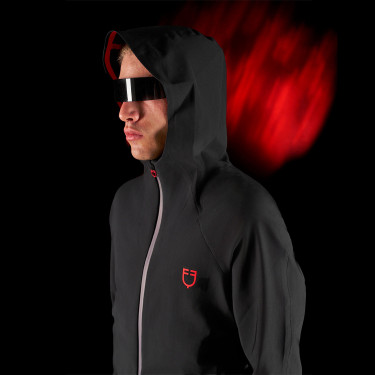 Herenhoodie technische sweater Equestro Ridertechnology Zwart