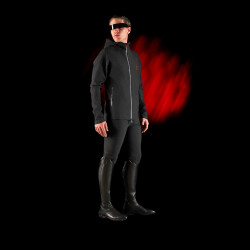 Herenhoodie technische sweater Equestro Ridertechnology Zwart