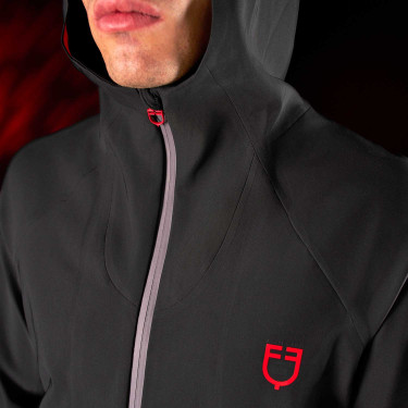 Herenhoodie technische sweater Equestro Ridertechnology Zwart