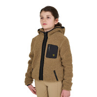 Kinderfleece-sweatshirt met ritssluiting Equestro Zwart