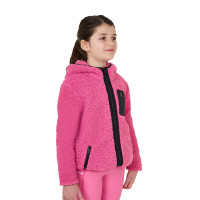 Kinderfleece-sweatshirt met ritssluiting Equestro Roze kasteel Kinderfleece-sweatshirt met ritssluiting Equestro Roze kasteel