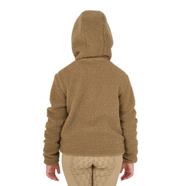 Kinderfleece-sweatshirt met ritssluiting Equestro Wierook Beige