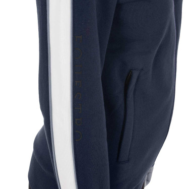Dameshoodie met rits van Equestro Marineblazer Marineblauw