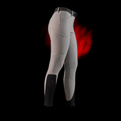 Slim fit damesbroek Equestro Ridertechnology full grip Spotlijster Grijs