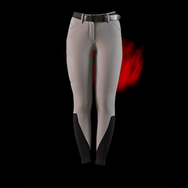 Slim fit damesbroek Equestro Ridertechnology full grip Spotlijster Grijs