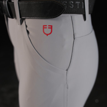 Slim fit damesbroek Equestro Ridertechnology met thermogesealde naden Spotlijster Grijs