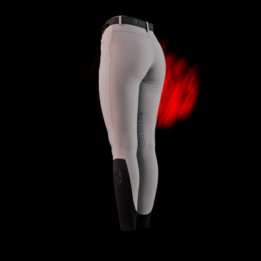 Slim fit damesbroek Equestro Ridertechnology met thermogesealde naden Spotlijster Grijs