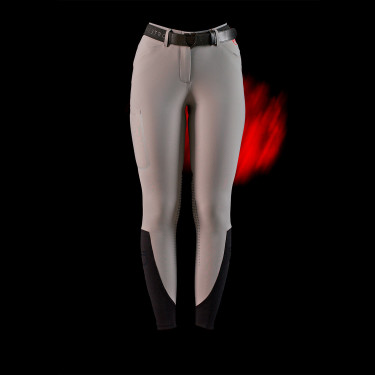 Slim fit damesbroek Equestro Ridertechnology met thermogesealde naden Spotlijster Grijs