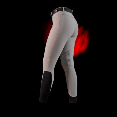 Slim fit damesbroek Equestro Ridertechnology met thermogesealde naden Spotlijster Grijs