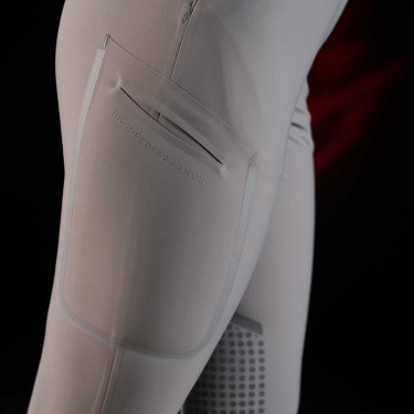 Slim fit damesbroek Equestro Ridertechnology met thermogesealde naden Spotlijster Grijs