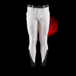 Slim fit herenrijbroek Equestro Ridertechnology full grip Wit