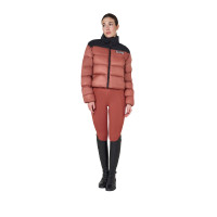 Korte damesdonsjas in stretchstof Equestro Scooter Beige Korte damesdonsjas in stretchstof Equestro Scooter Beige